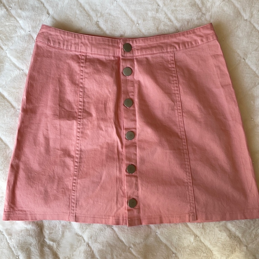 Pink mini skirt
